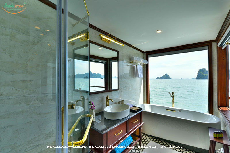 Bathroom Heritage Cruise Halong Bay, Du Thuyền Heritage Cruise 5 Sao