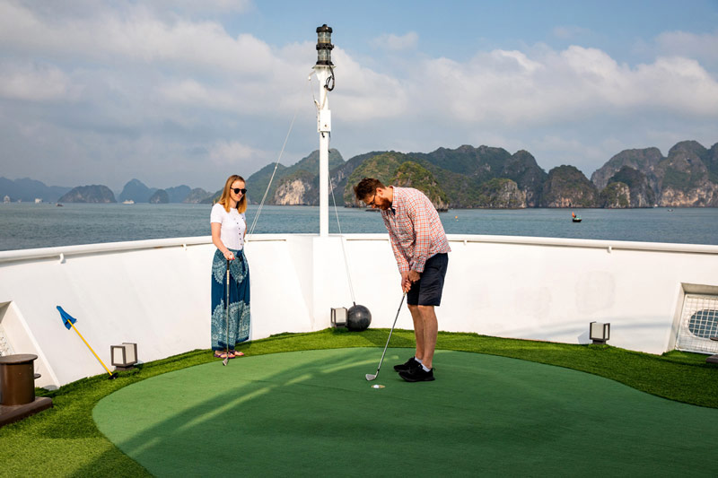 Golf Stellar of the seas Cruise Halong Bay-Lan Ha Bay with Smile Travel