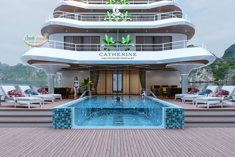 Pool-Catherine Cruise Halong Bay 6*, Halong Catherine Cruise Luxury- Vietnamhalongbay.com