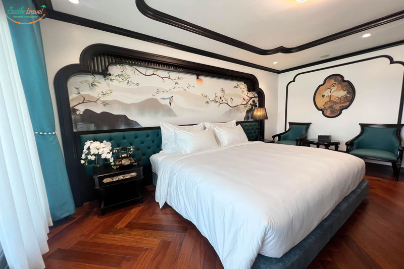 Room Catherine cruise Halong Bay Vietnam. #vietnamhalongbaycruise