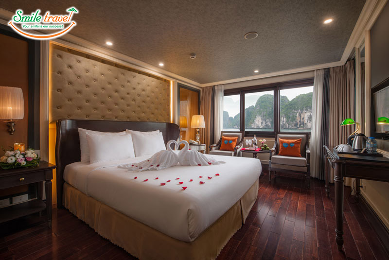 Honeymoon-room - Athena Luxury Cruise Halong Bay