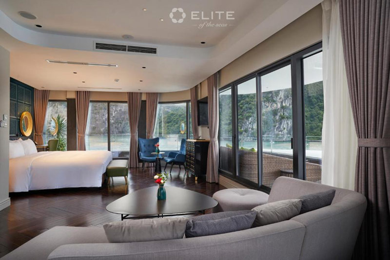 Elite president suite cabin- Elite of the seas Cruise luxury Halong Bay- Smile Travel