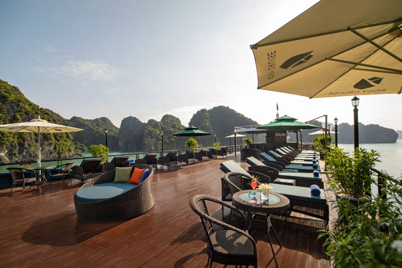 Sundeck-Rosy cruise Halong Bay