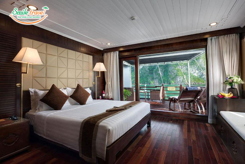 Royal Suite Balcony Halong Mila Cruises Smiletravel